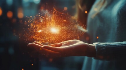 Businesswoman solving puzzle pieces with sunlight effect, representing business solutions, success strategies, and problem-solving concepts


