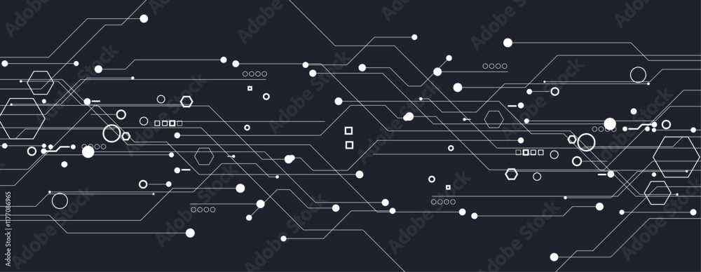 Poster abstract technology background. vector art.