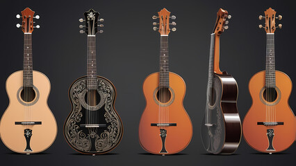 Obraz premium Detailed vector oud artwork highlighting the artistic beauty and cultural significance of this iconic string instrument.