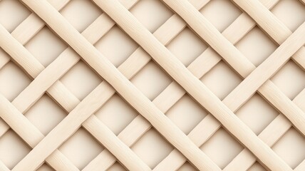 Seamless Beige Wooden Lattice Pattern Cross Weave Design Background Texture for Interiors