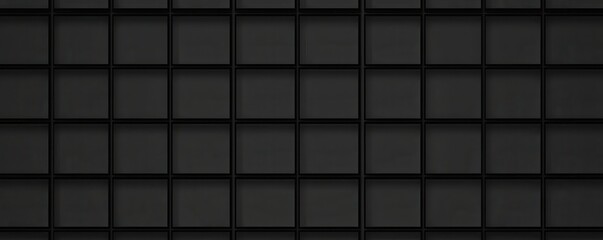 Abstract Dark Grey Grid Pattern Geometric Square Background Texture