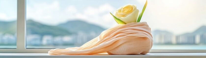 Celebrate Dad with this Fathers Day Card A modern and minimalist design showcasing a single yellow rose, symbolizing love and admiration The heartfelt quote, 'A dad is someone you look up to, no