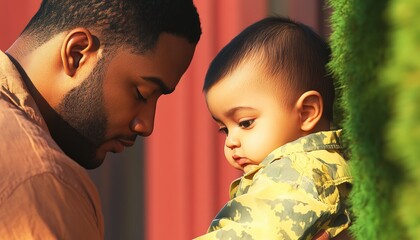 Celebrate Father's Day with vibrant banners, featuring bold graphics and a striking fathers silhouette This image captures the heartwarming essence of fatherhood with a festive backdrop, perfect for