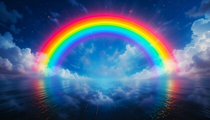 rainbow over the earth