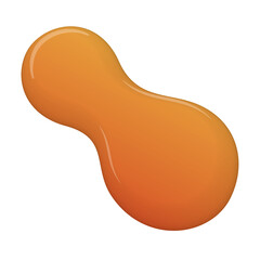 Melted caramel syrup dropping isolated graphic illustration.