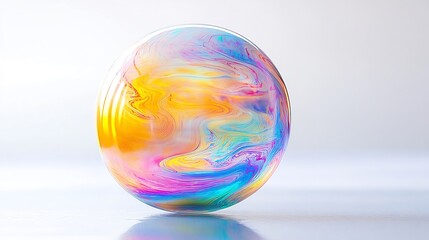 Abstract Colorful Sphere: A Vibrant Swirl of Hues