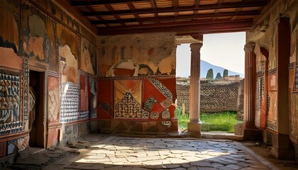 Interior of a Roman house in Pompeii