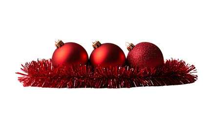 Christmas holiday decoration on red background....