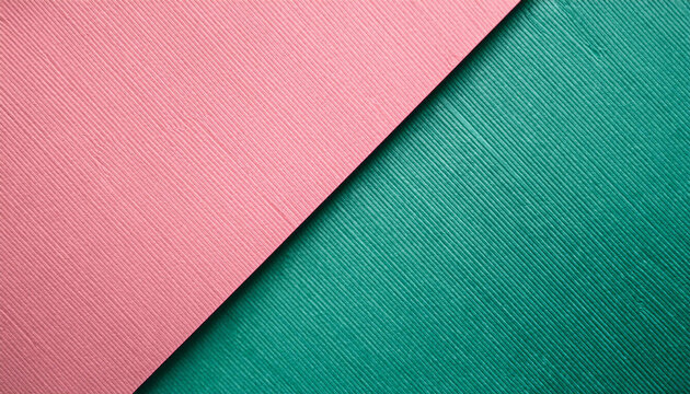 pink and mint green paper texture diagonal devided clean heritage for template horizontal reproduction area