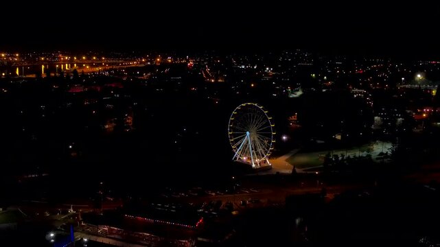 Fremantle at night captured beautifully from above by drone.