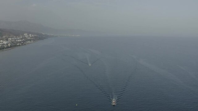 Torrox Lighthouse seen from a drone - Malaga Spain