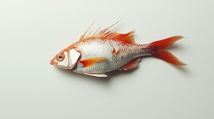 Freshly caught fish with vibrant colors ready for cooking in a clean kitchen environment