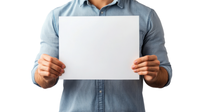 Document holder, isolated on transparent or white background