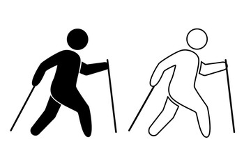 Nordic walking sign 