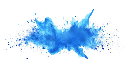 Dynamic Blue Burst Explosion, isolated on transparent background