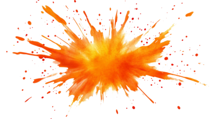 Dynamic Orange Burst, isolated on transparent background