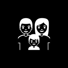 Family Icon (Mom, Dad, One Son)
