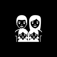 Family Icon (Mom, Dad, Two Daughters)
