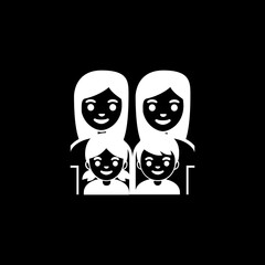 Family Icon (Two Moms, Two Daughters)
