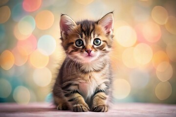 Adorable Kitten Saying You're Welcome, Cute Animal Gratitude Image