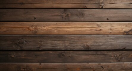 Naklejka premium Rustic wooden planks create a warm background with an array of brown tones and unique grain pattern, perfect for adding character to any project or design