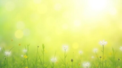 Obraz premium Summer Meadow: A Dreamy Panorama of Delicate Wildflowers Basking in Golden Sunlight