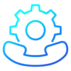 call settings linear icon for web