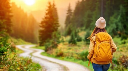 As the individual strolled down the winding dirt road, they were enveloped by the vibrant greenery of the forest