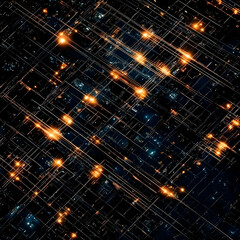 Obraz premium Digital Grid Lights