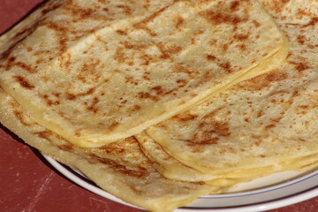 Msemmen Closeup, Traditional Moroccan flatbread