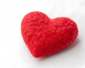 Fototapeta premium Heart shape fluffy pillow. Valentine's Day
