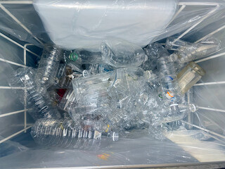 Plastic PET bottles recycle box
