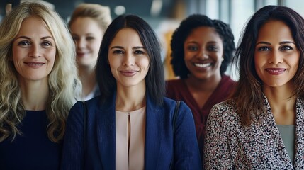 A group of confident professional mature women in business attire. strength, unity, feminism in corporate environments. empowerment , independence in female leadership. International women’s day