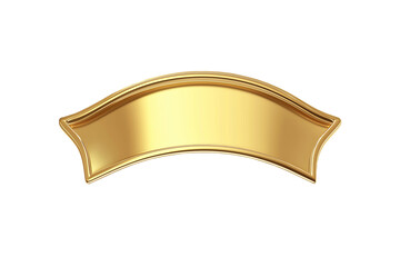 Golden Ribbon for Luxurious Layouts and Titles isolated on transparent white background, png