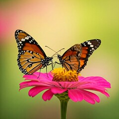 Fototapeta premium butterfly on flower
