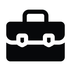 Simple Briefcase glyph icon. The icon can be used for websites, print templates, presentation templates, illustrations, etc