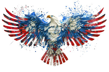 Naklejka premium Eagle Flag Patriotic 4th of July