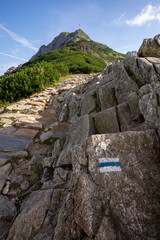 Droga na Giewont, Tatry, Polska.