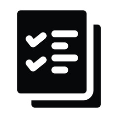  Simple Daily Task glyph icon. The icon can be used for websites, print templates, presentation templates, illustrations, etc