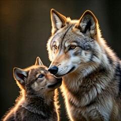 Fototapeta premium gray wolf lupus