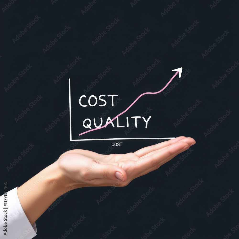 Poster conceptual representation of cost reduction strategies in business environments and their impact on 