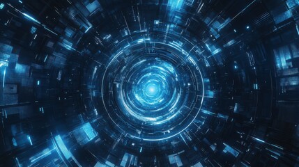 Fototapeta premium Blue tech background - eps 10 vector illustration