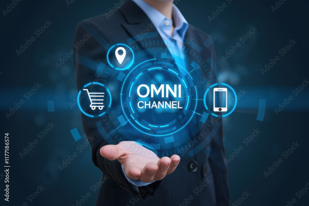 Poster understanding the omni channel marketing concept: a guide to seamless customer experiences across mu