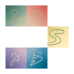 set of abstract backgrounds