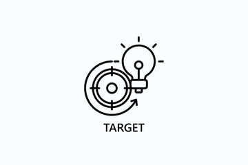 Fototapeta premium Target Isolated Vector, Icon Or Logo Sign Symbol Illustration