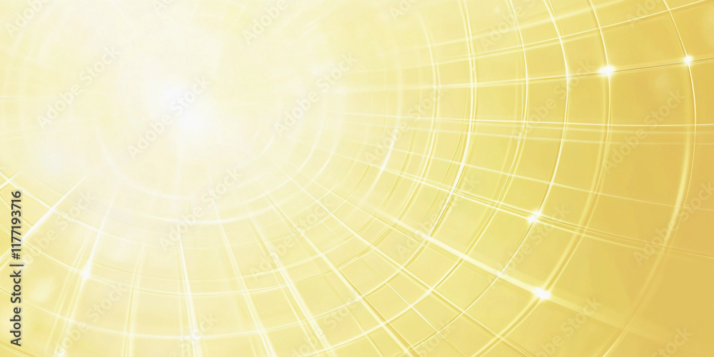 Poster bright yellow abstract background with rays of light