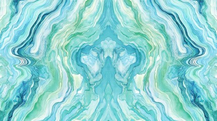 Obraz premium Blue Green Abstract Watercolor Pattern, Marble Texture, Artistic Background, Home Decor, Fine Art Print