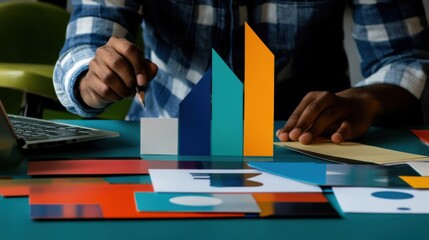Naklejka premium Colorful Business Charts and Visualizations