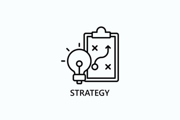 Strategy Isolated Vector, Icon Or Logo Sign Symbol Illustration
