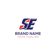 SE logo design vector template design for brand
